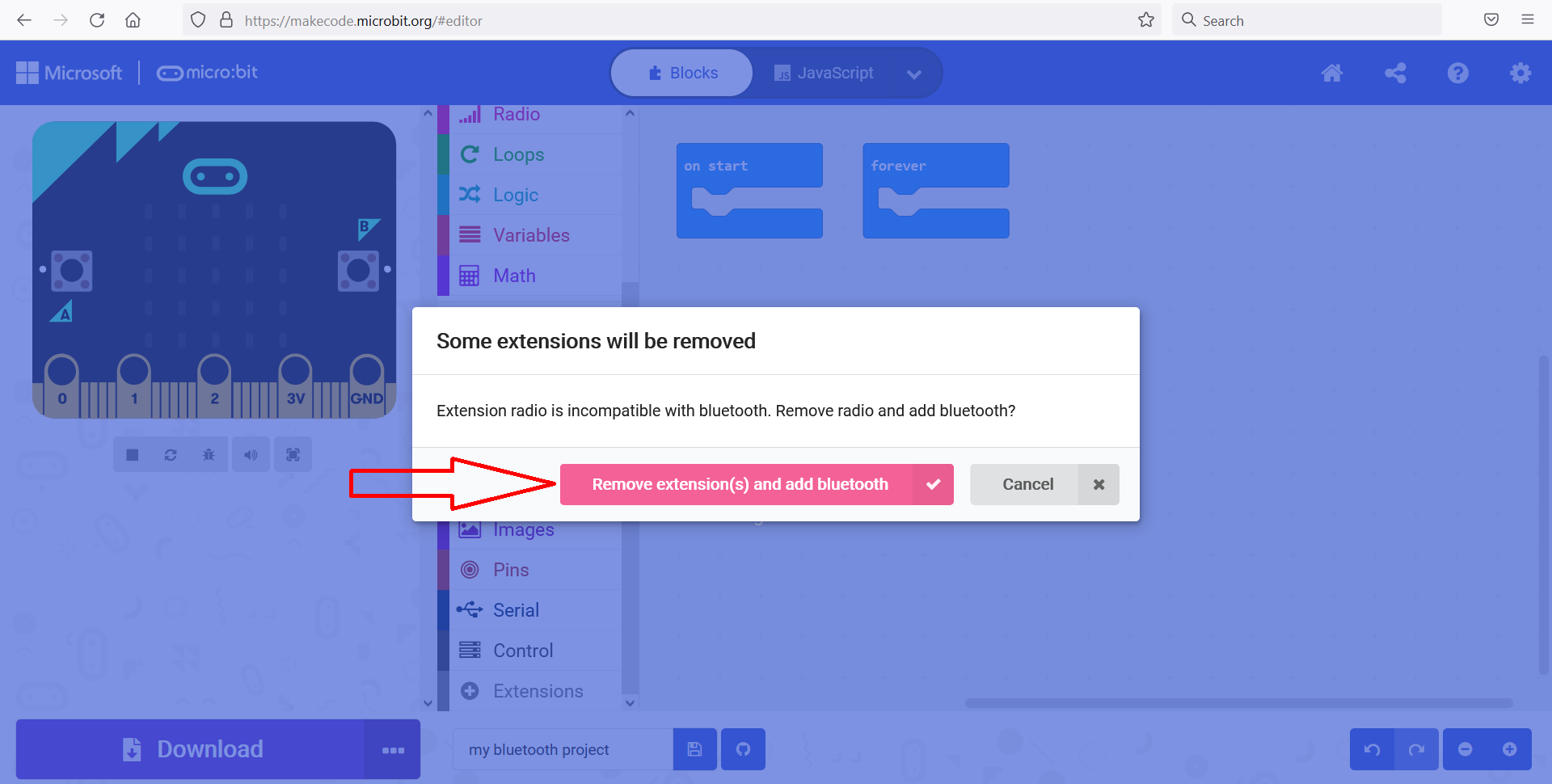 Verwijder de radio-extensies en voeg Bluetooth toe